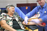 Video: Swart donates her 100th pint of blood